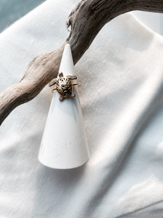 Bague Tortue Dorée – Aloha