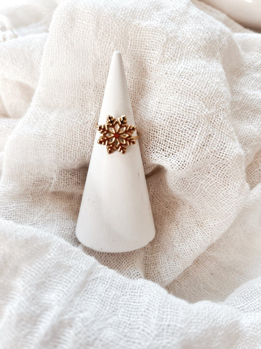 Bague Flocon Doré